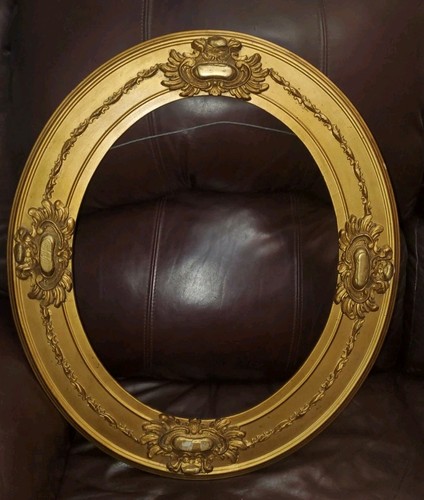 Large antique oval gold - antique,